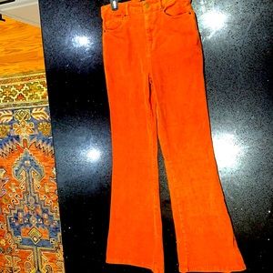 Orange Highwaisted Bell Bottom Pants